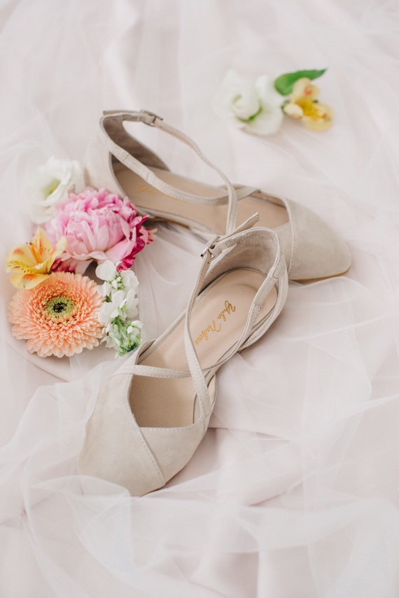 cream flats for wedding