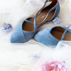 Wedding Shoes Dusty Blue Flats Something Blue Shoes Wedding Flats ...