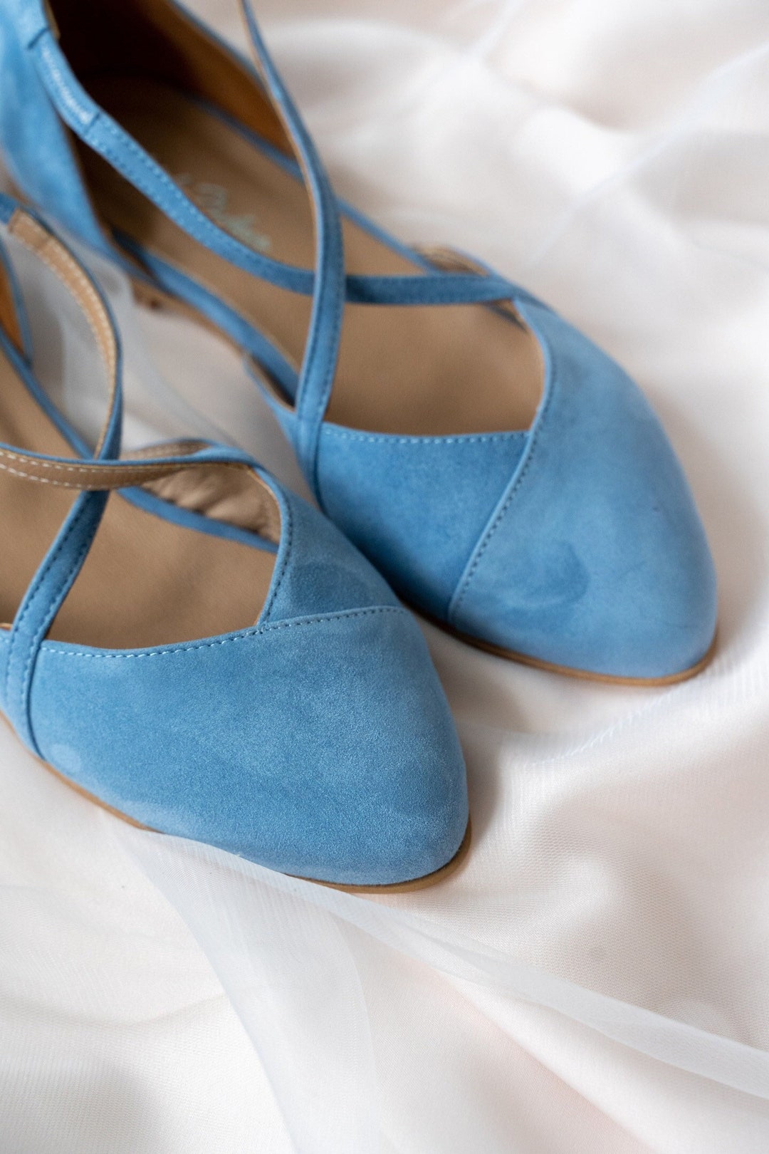 dusty blue flats