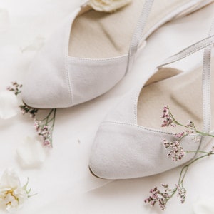 Wedding shoes white wedding shoes shoes wedding shoes for bride low heel wedding shoes flats flats wedding shoes wedding dress image 5