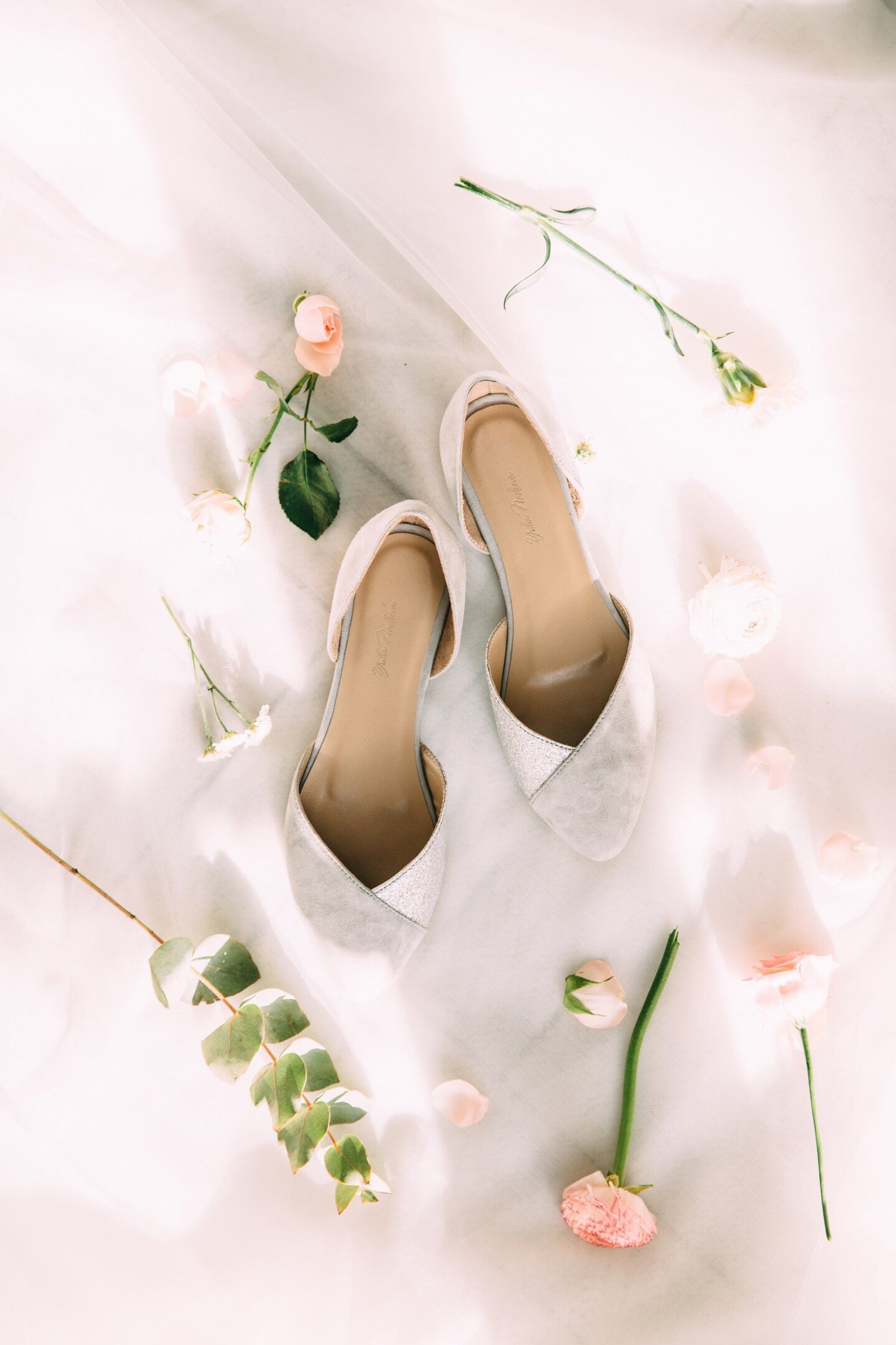 wedding shoes, gray wedding shoes, bridal ballet flats, low wedding shoes, bridal flats, wedding flats, silver flats, ballet fla