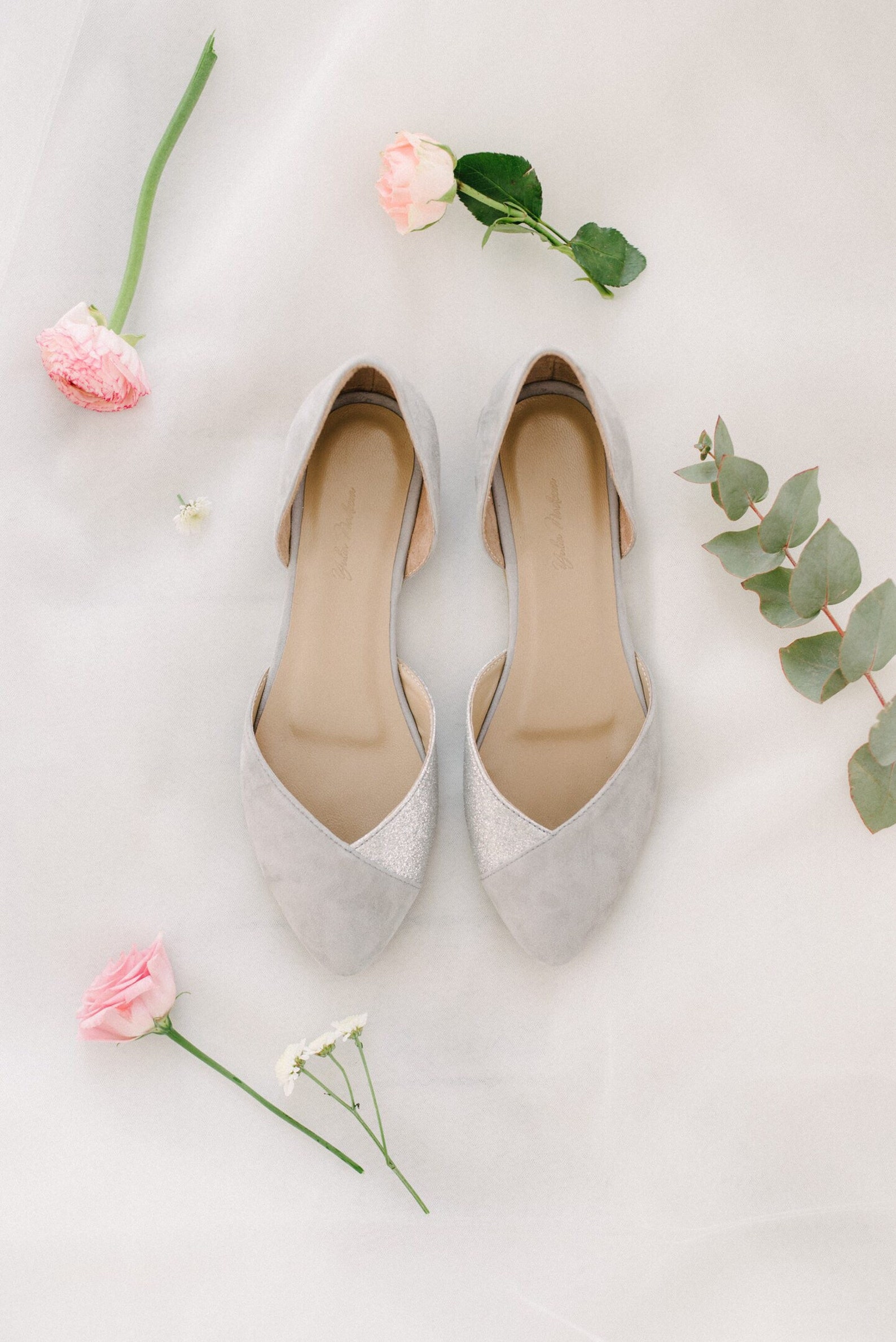 silver flats for wedding