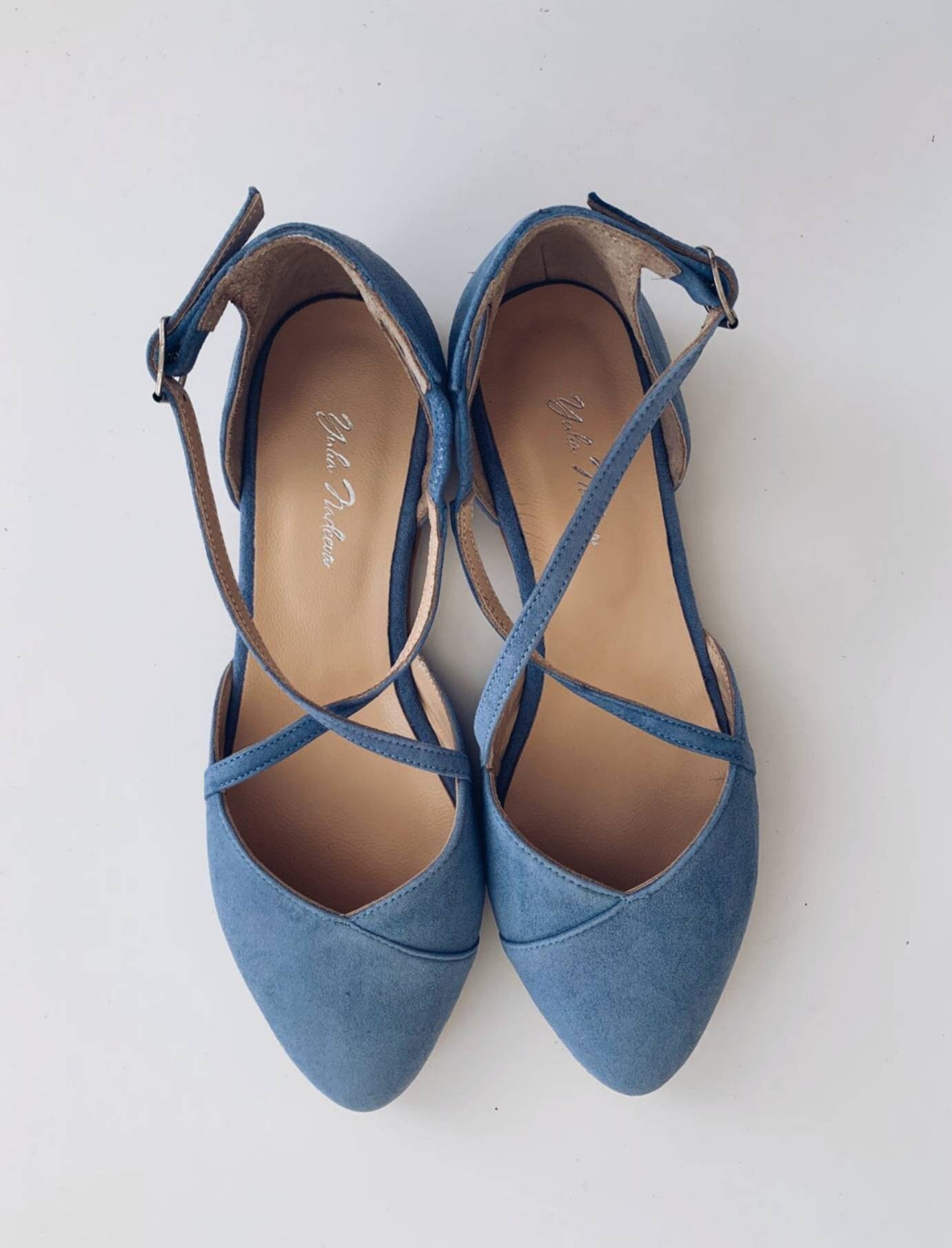 Wedding Shoes Dusty Blue Flats Something Blue Shoes - Etsy UK