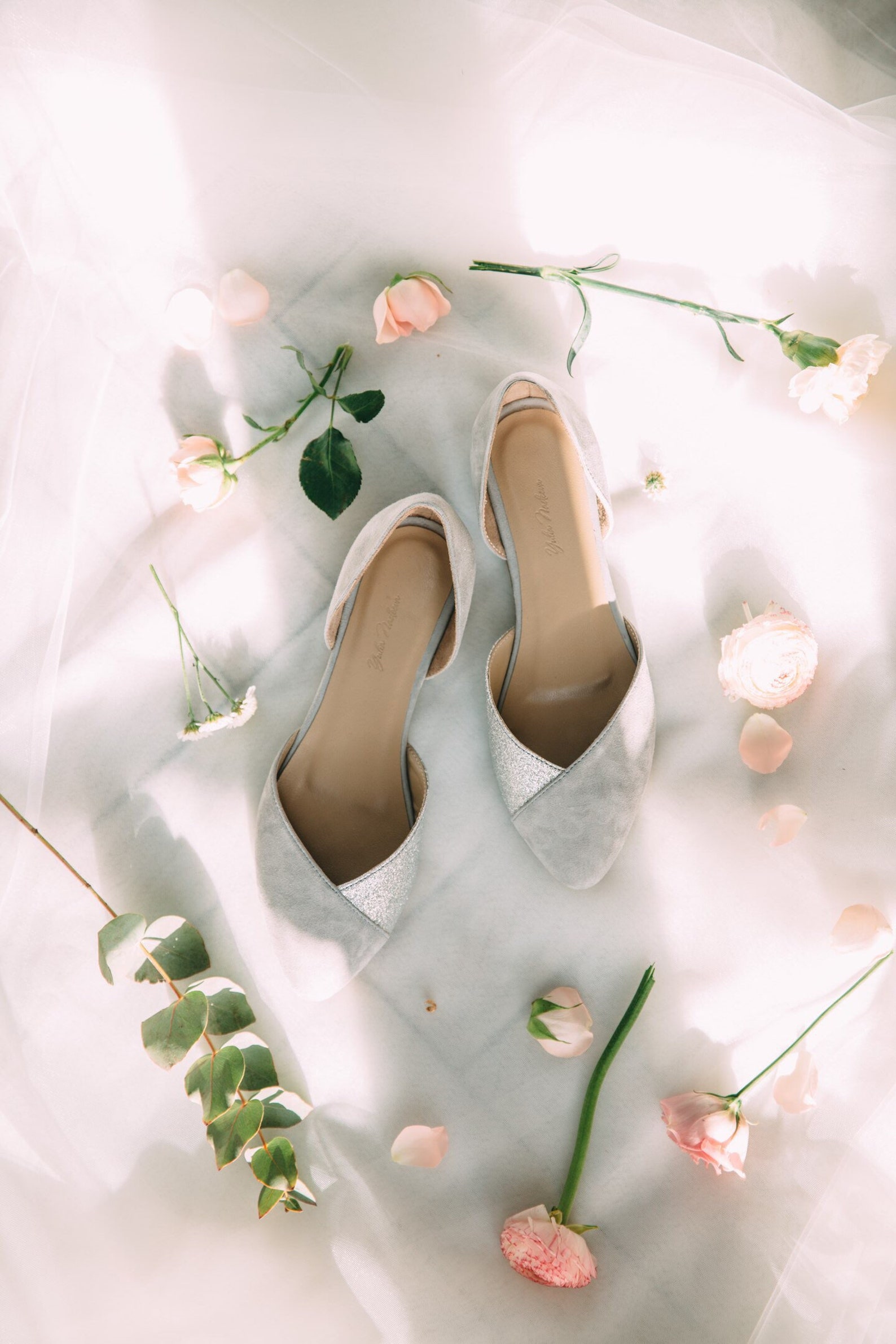 wedding shoes, gray wedding shoes, bridal ballet flats, low wedding shoes, bridal flats, wedding flats, silver flats, ballet fla