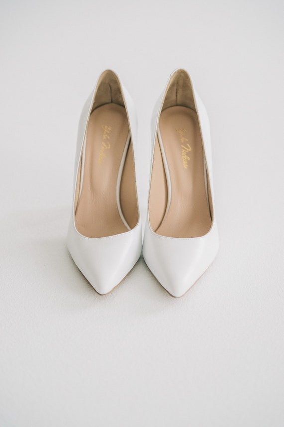 white wedding shoes