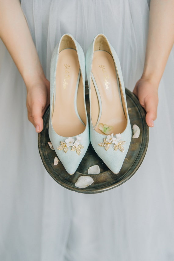 mint heels wedding