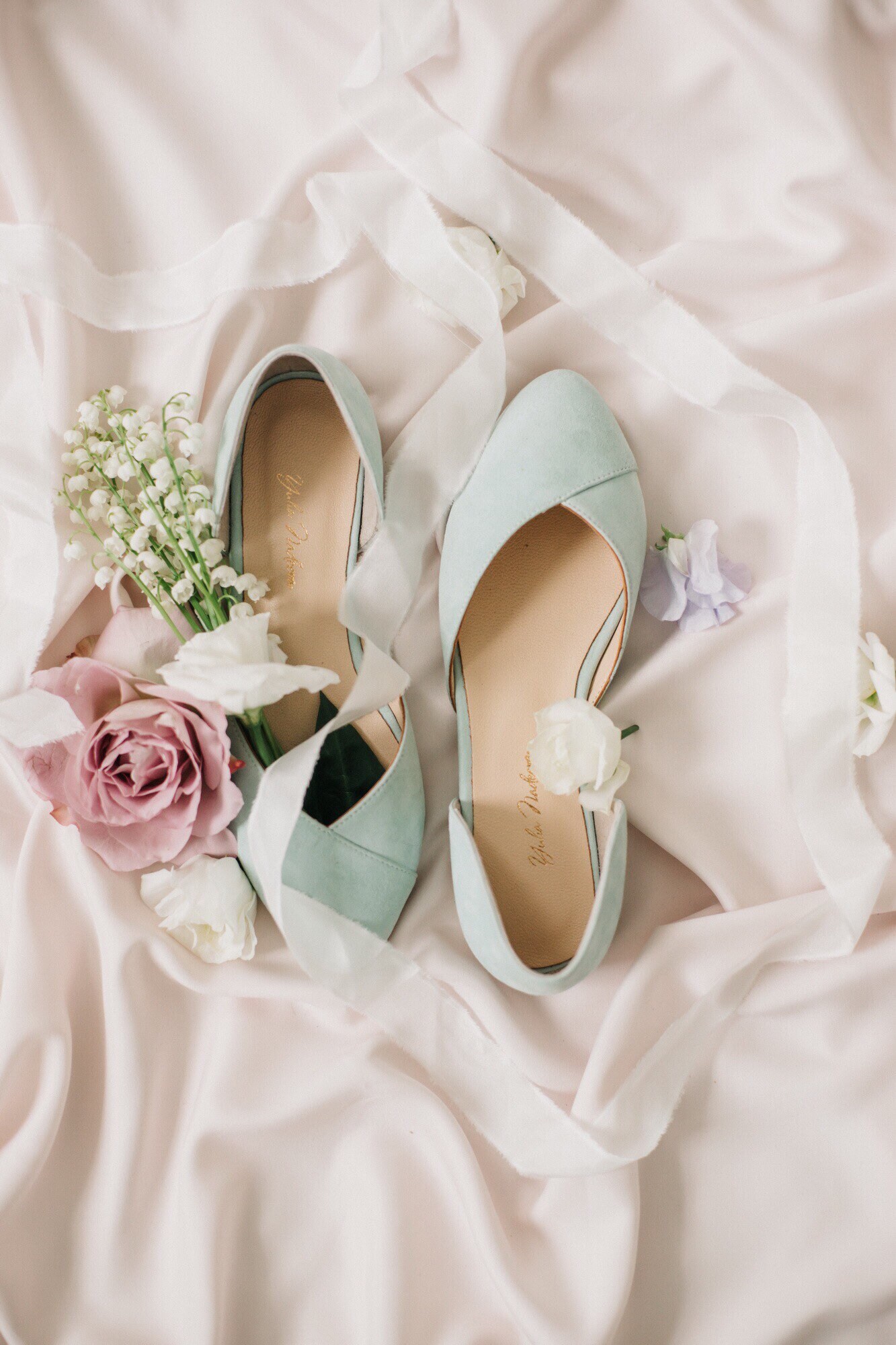 Bridal shoes mint wedding shoes bridal flats woman Etsy