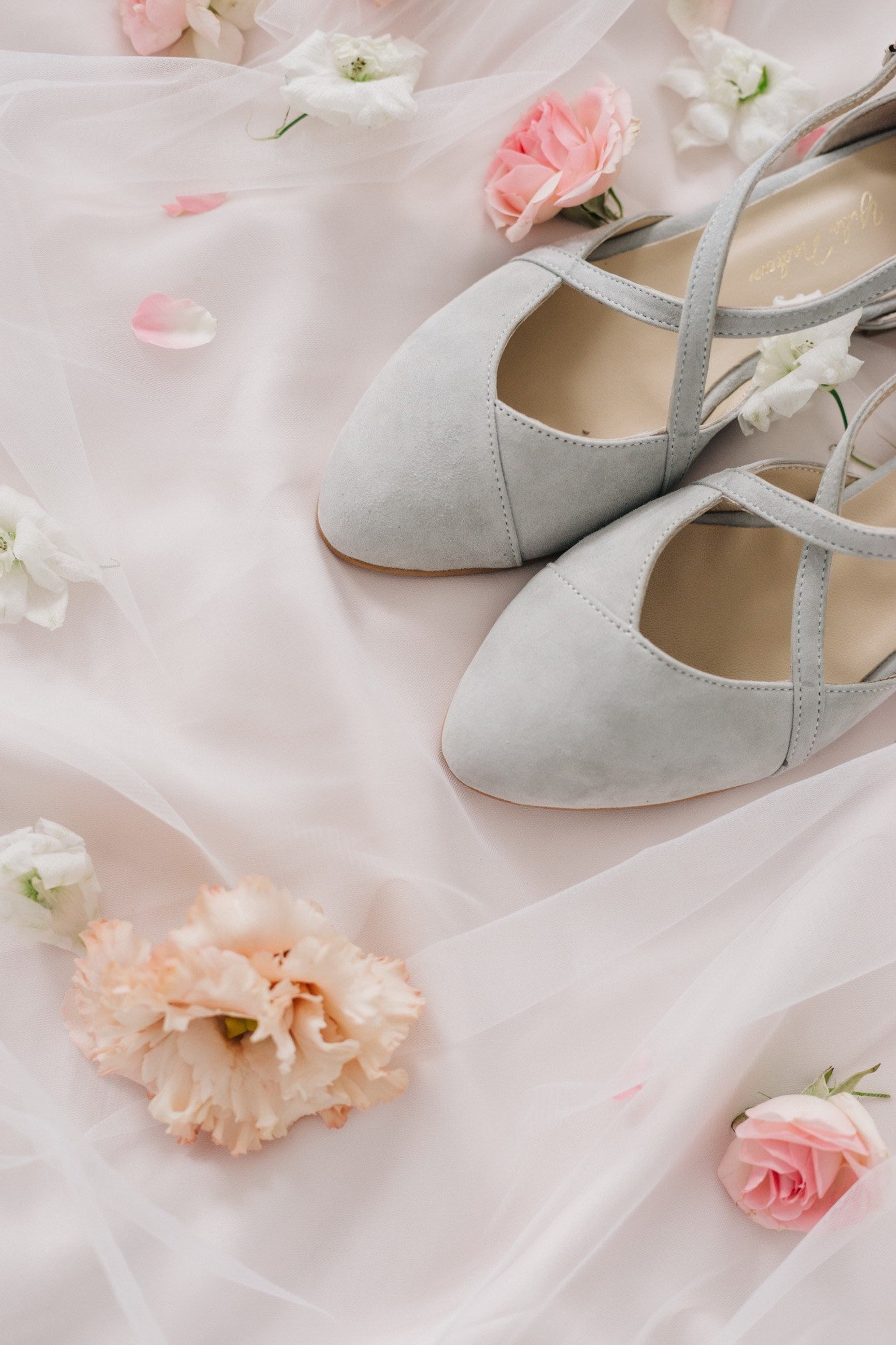 light grey wedding shoes