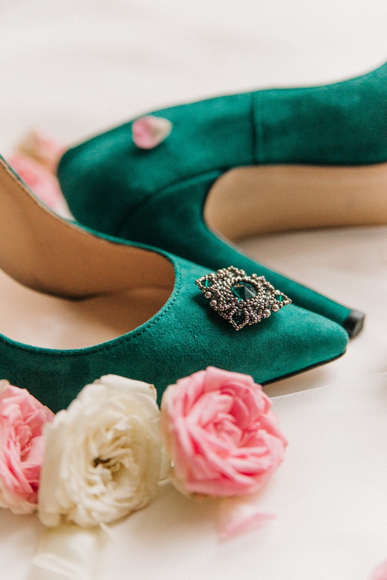 Wedding Shoes Green Wedding Shoes Bridal Shoes Wedding Etsy