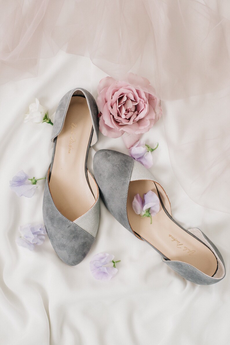 gray flats for wedding