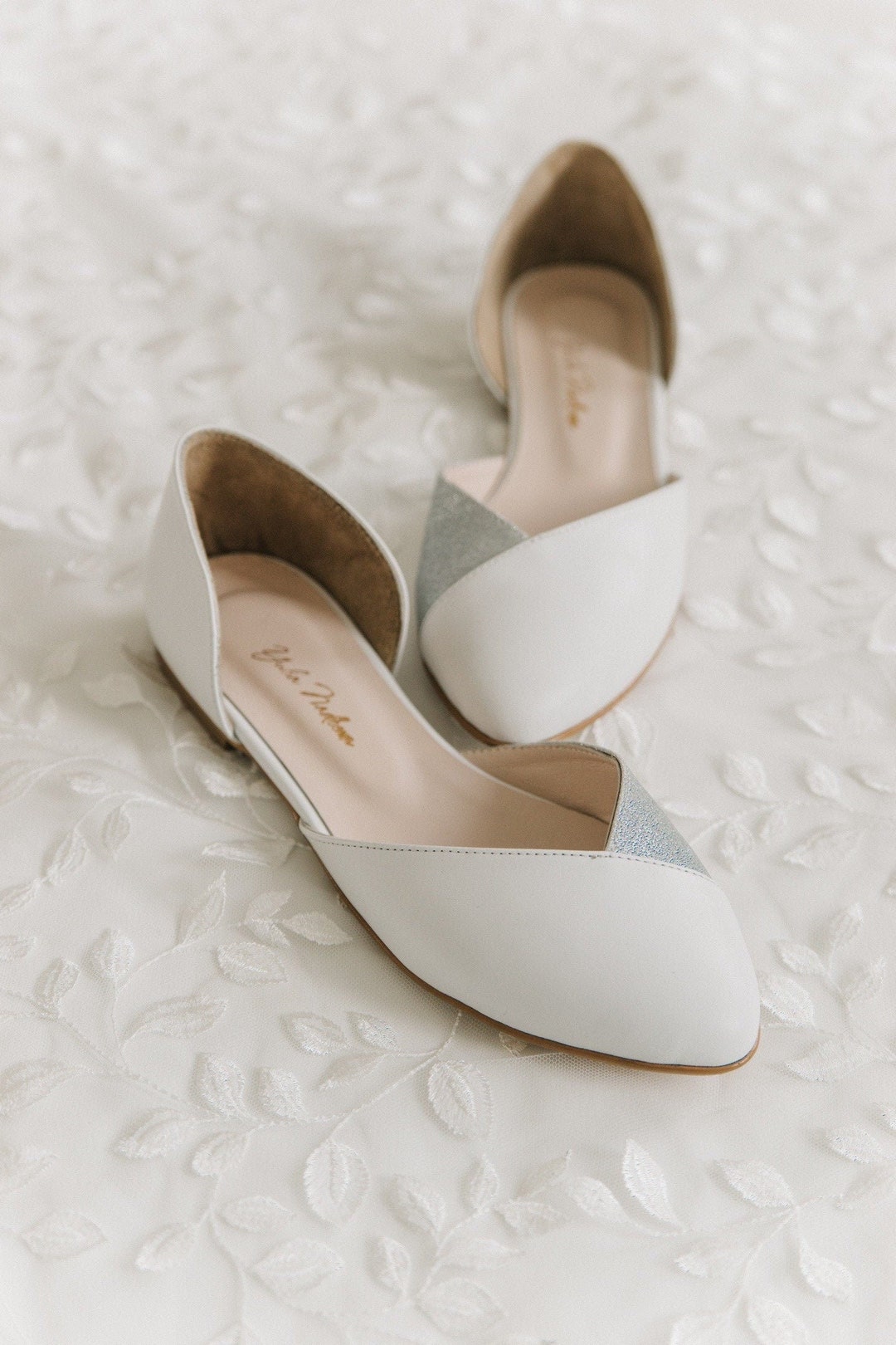 flat white shoes wedding