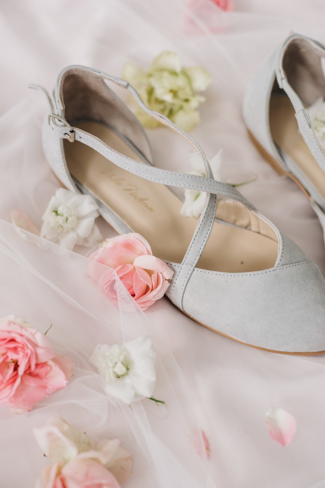 light grey wedding shoes