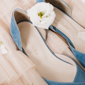 Wedding shoes blue wedding shoes bridal ballet flats low wedding shoes bridal flats wedding flats woman shoes ballet flats image 4