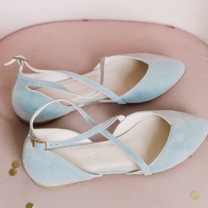 Wedding shoes • blue wedding shoes • wedding shoes for bride • low heel • wedding shoes flats • woman shoes • bridesmaid  • bridal flat