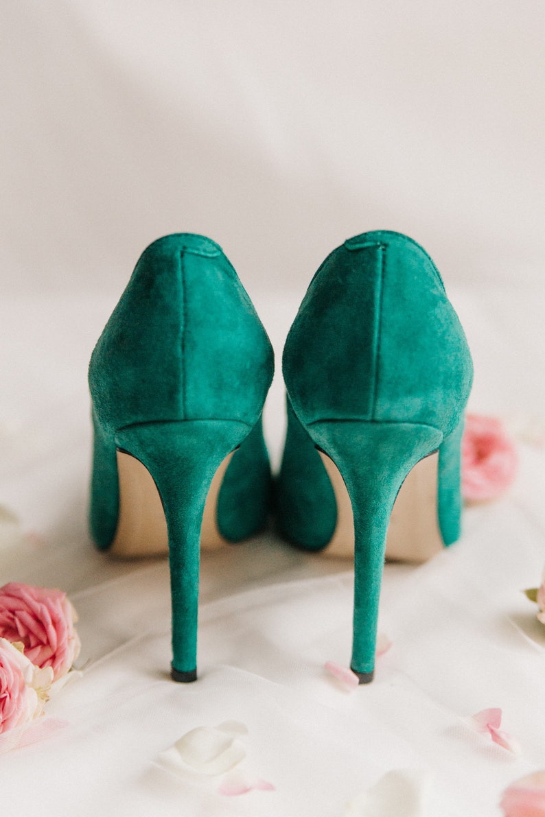 Wedding Shoes Green Wedding Shoes Bridal Shoes Wedding Etsy