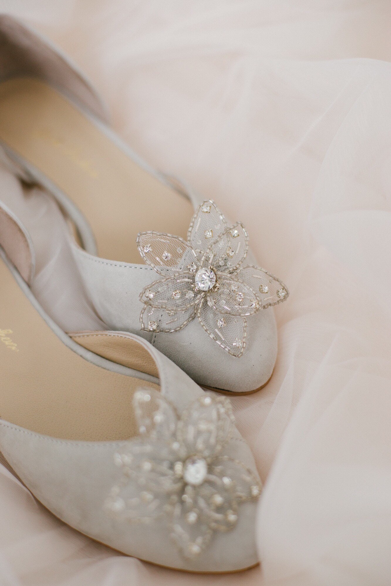 Ryg, ryg, ryg del Oceanien Somatisk celle Buy Wedding Shoes Gray Wedding Shoes Bridal Ballet Flats Low Online in  India - Etsy