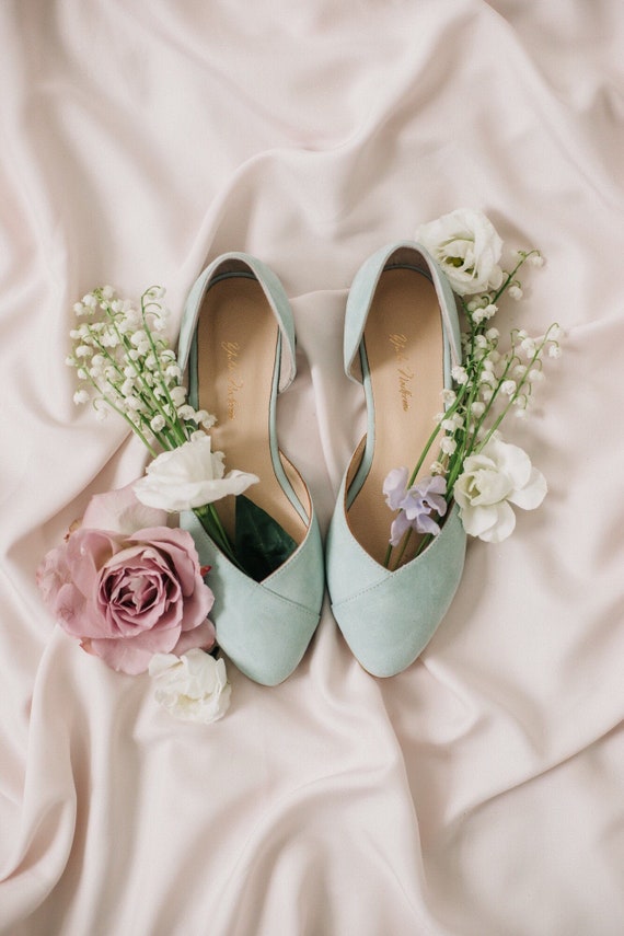 mint bridal shoes
