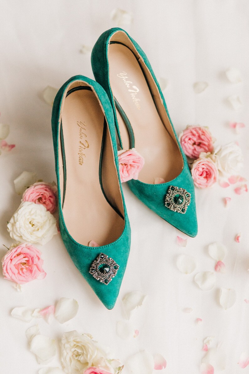 Wedding Shoes Green Wedding Shoes Bridal Shoes Wedding Etsy