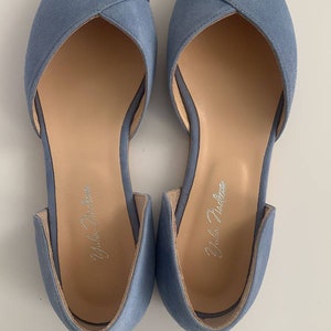 Wedding shoes blue wedding shoes bridal ballet flats low wedding shoes bridal flats wedding flats woman shoes ballet flats image 5