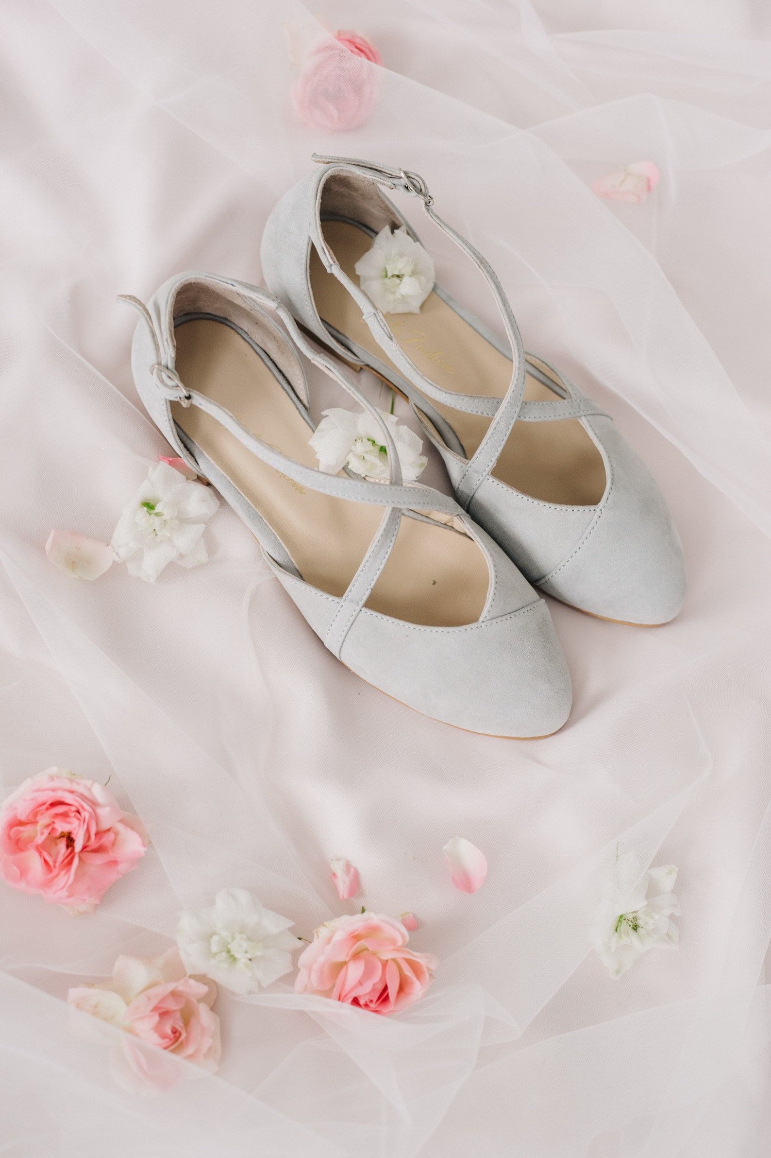 light grey wedding shoes