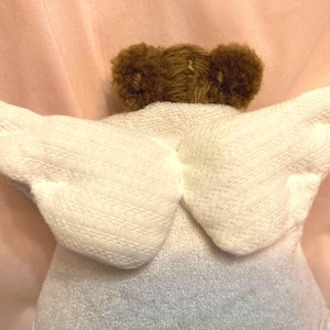 Handmade Linen Stuffed Angel Plushy: Eco-Friendly Toy, Personalized Baby Gift image 5