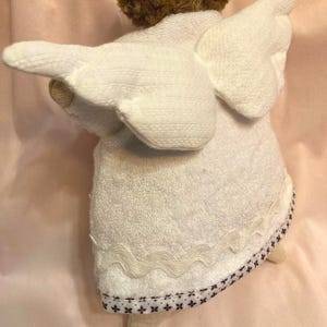 Handmade Linen Stuffed Angel Plushy: Eco-Friendly Toy, Personalized Baby Gift image 4