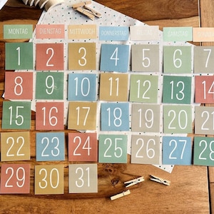 Calendario per bambini | Modello pastello A4 scarica stampa asilo nido educatore PDF