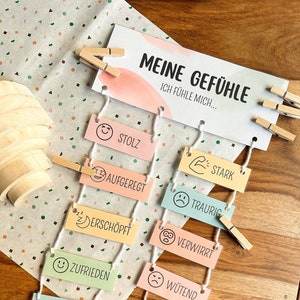 Gefühlsanhänger | Affirmationen Kinder Karten Gefühle Pastell Vorlage A4 Download Druck Kindergarten Kita Krippe Erzieher PDF