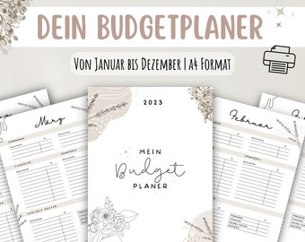 Dein Budget Planer 2023/24/25 - Finanzplaner Finanzen digital Zum Ausdrucken Vorlage A4 Download Portfolio Druck Erzieher PDF