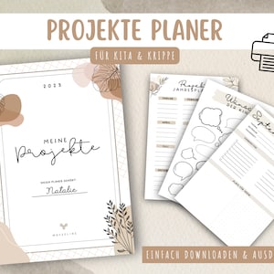 Meine Projekte Planer 2025 - Zum Ausdrucken Vorlage A4 Download Portfolio Druck Kindergarten Kita Krippe Erzieher PDF