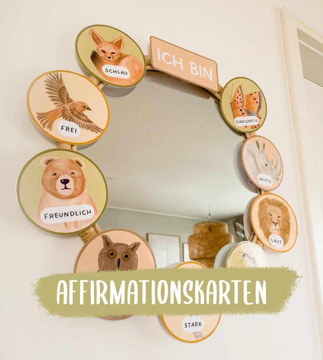 Animal Affirmation Cards For Kids - 55 Emotion & Educational Cards For Children's Confidence