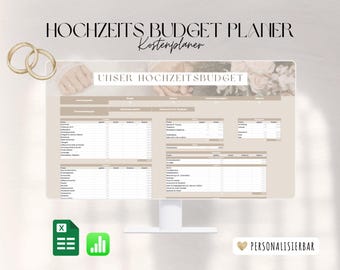 Wedding Budget Planner Tracker German for Numbers & Excel Download Digital