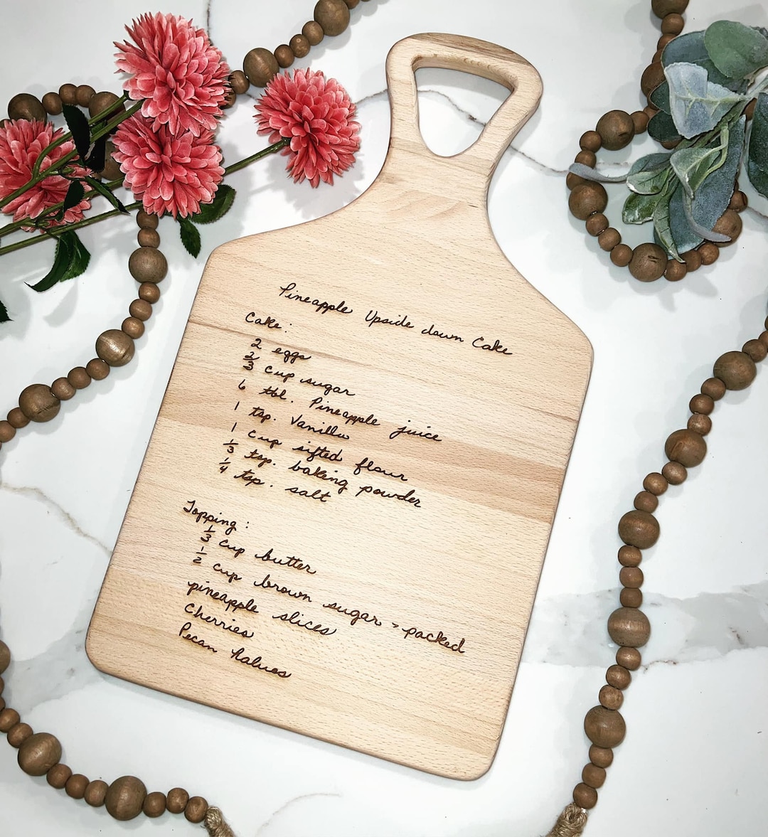 Custom Family Recipe Cutting Board Engraved in Your Loved Etsy