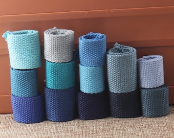 Deep teal jewel toned Cotton Webbing Strapping for Handbags 1.5 inch 38mm