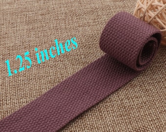 32mm Solid Pale Purple Cotton Soft Webbing Belt,webbing Keychain upholstery webbing bag strap,Key Fob Webbing lanyard webbing-1 1/4"(WB924)