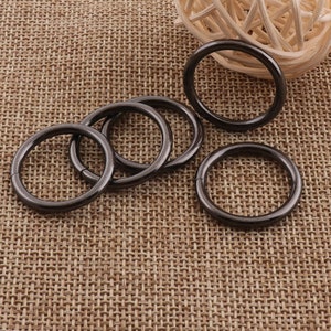 16pcs,Black O rings Buckles Choker Belt Collar Zipper Chain Choker Leather Belt Clasp Harness Handbag Key Chains 3/4&quot;(19mm)(OR17)
