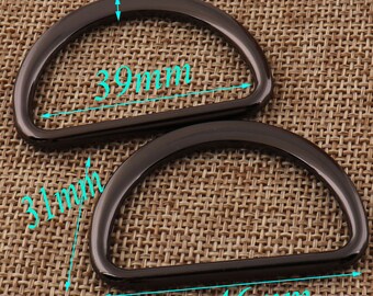 8 PCS Gunmetal D Ring Buckles,Webbing Purse Bag Handbag purse Hardware,38mm D Rings d ring belt,metal d-ring-1 1/2"(2015)