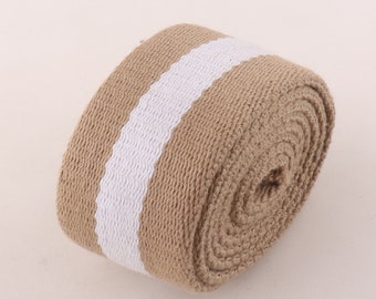38mm Webbing Striped Webbing Cotton Webbing Bag Strap Bag Handle Cotton Canvas Stripe Bag Strap 1 1/2"  Upholstery Webbing