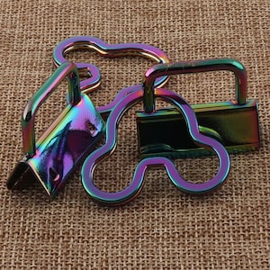 10-50 sets Rainbow Key Fob Hardware with Ring,for webbing,Wristlets,Fabric Key Chains,webbing key fobs,Key Rings(kf1)