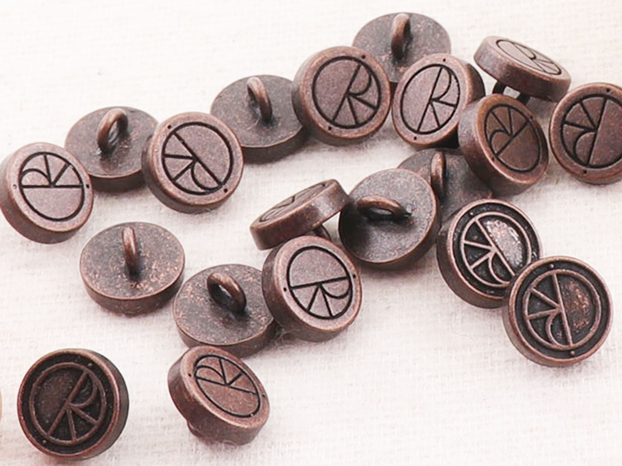 10mm 3/8 Metal Buttonsshank Antique Copper Buttons Flat Etsy UK