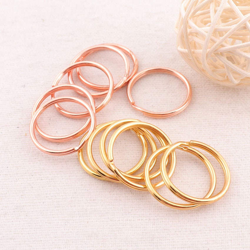 40 PCS Key Rings25mm Gold/rose Gold Key Ring Keychain Split Etsy