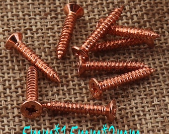 100 Rose Gold Schrauben,Schrauben,Schlaufenschrauben,einfache Schrauben,zusätzliche Schrauben,Griffschrauben,Türgriffschraube,Schubladengriffschrauben,Taschenschrauben (IS1)