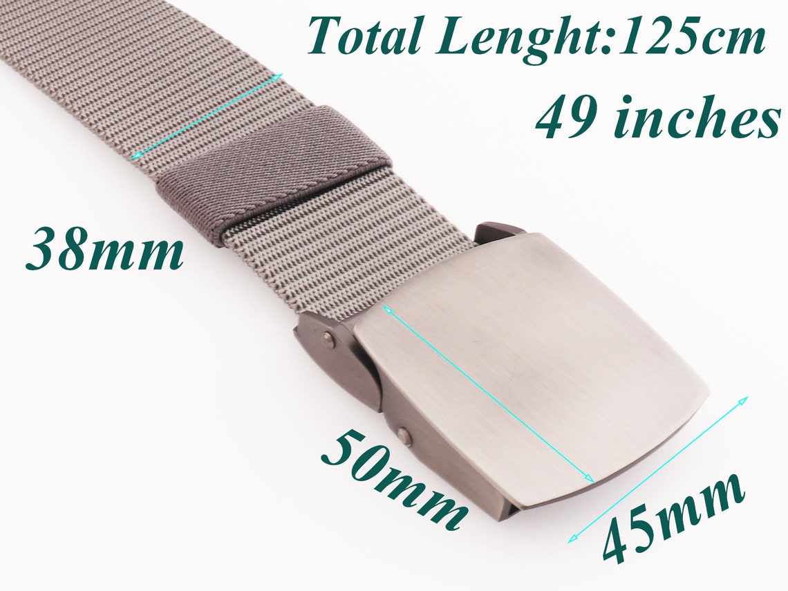 Gray Belt Bucklesnylon bing Belt Waistband Vintage Etsy