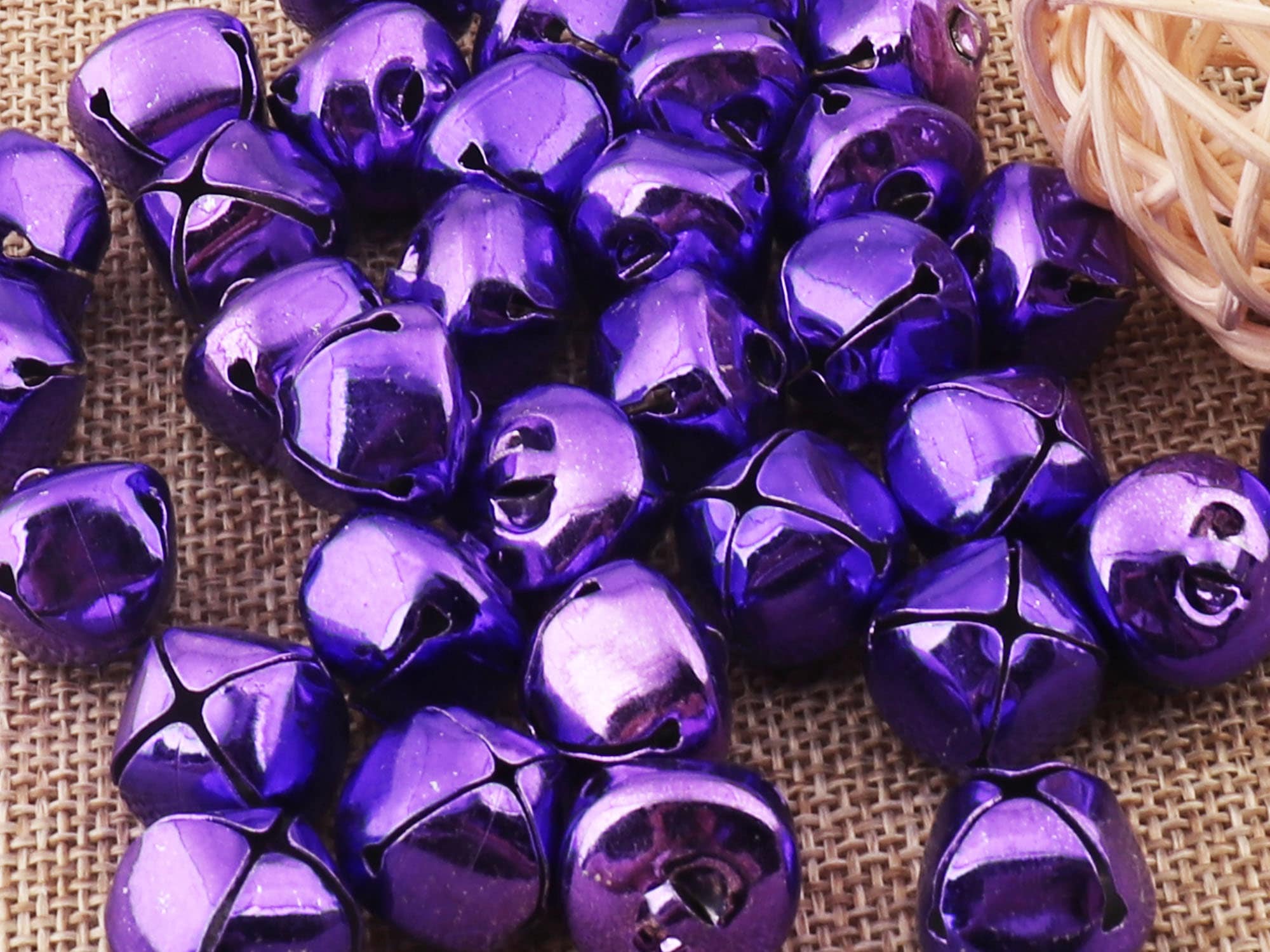 50pcs Metal Purple Jingle BellsChristmas bells Craft Etsy