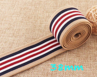 1 1/2" Elastic stripe webbing,Elastic band Waistband Elastic Sewing Elastic by the yard,Elastic Ribbon Garment accessories-40mm(ew02)