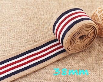 1 1/2 "elastisches Streifen Gurtband,Gummiband Bund elastisch Nähen elastisch Meterware,Gummiband Bekleidungszubehör-40mm(ew02)