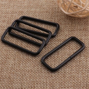 Black Rectangle Rings 10pcs 1 1/2"(38mm)webbing Purse Handbag Bag ...