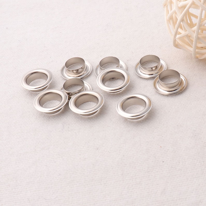 inner size,Great for ClothesLeatherCanvasbagrivet studs 100 sets,Silver eyelets,38 inches ey3025 10mm