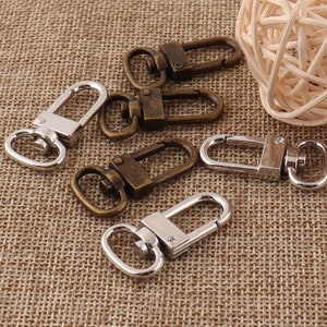 20 pcs Lobster Swivel Clasps,1/2Antique Bronze/Silver Hook Clasps Claws,Carabiner Snap,Buckle Gate Bag,Handbag Snap,Purse HookS26 image 5