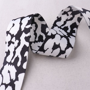 4 YARDS 2&quot; 50mm Webbing Soft Webbing with Cow pattern for Purse Bag Handbag ,Bag Belt Woven Belt